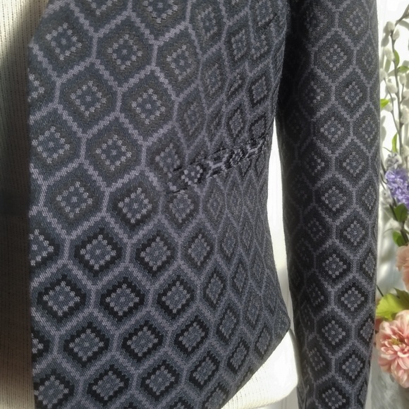 [banana republic] grey jacquard open front blazer - Picture 2 of 5